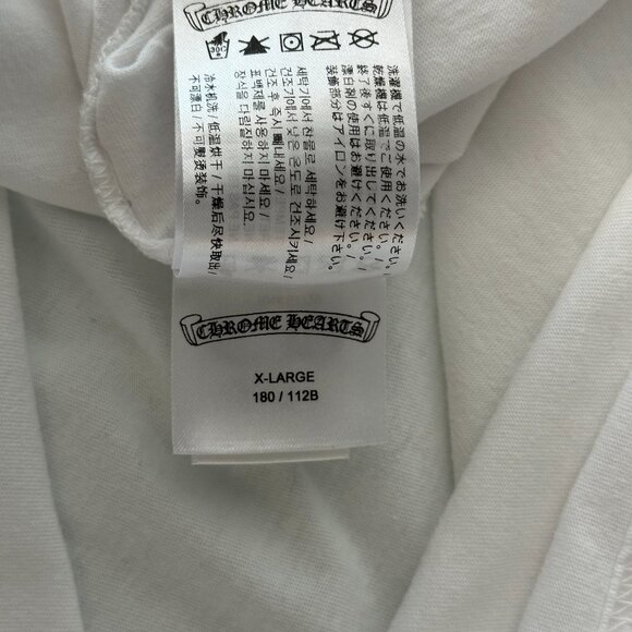 Chrome Hearts White & Black Neck Logo T-Shirt - Picture 6 of 7